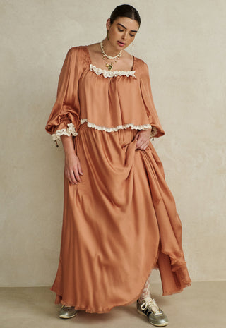 Poison Peach Maxi Skirt