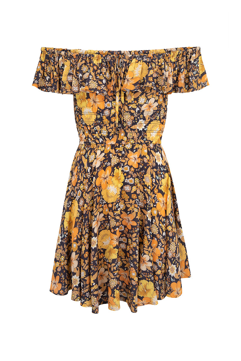 Hibiscus Lane Off-Shoulder Sun Dress